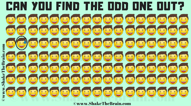 Answer of Visual Puzzle | Odd Emoji Out Picture Puzzle