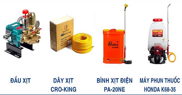 Đầu phun áp lực, đầu xịt, máy phun thuốc trừ sâu, dây xịt motokawa, honda, dolphin, croking