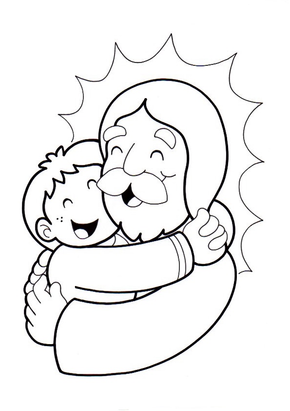 La Catequesis (El blog de Sandra): Dibujos para colorear Jesús con los  niños y niñas