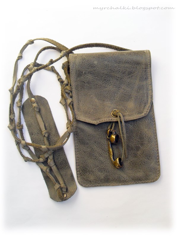 Мурчалки: Кожаная сумочка-чехол для телефона