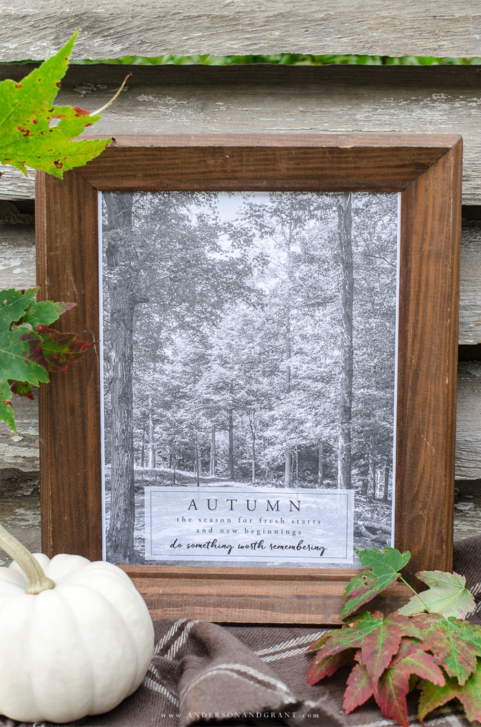 Starting Over in Fall Free Printable and vignette | www.andersonandgrant.com