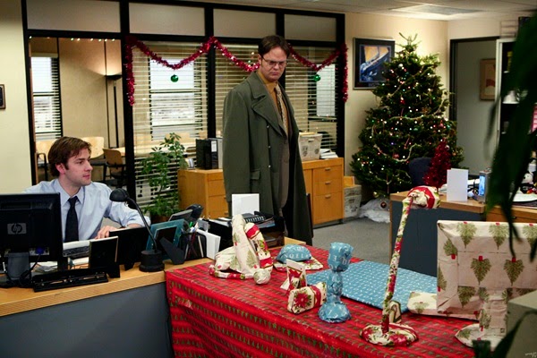 Decorating office for Christmas