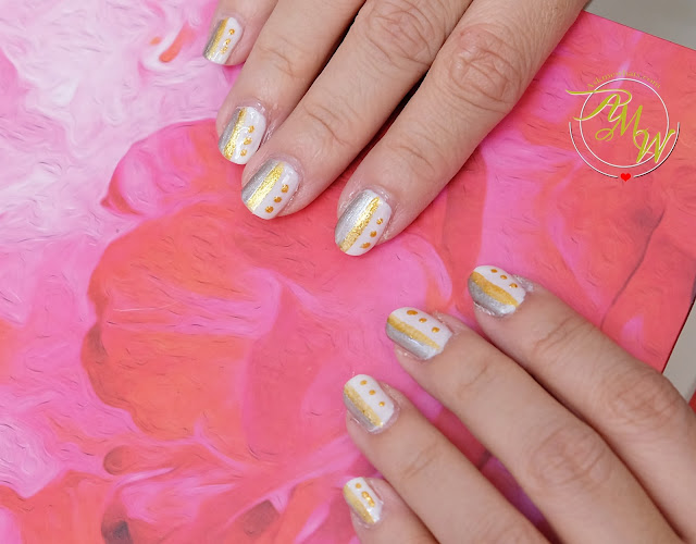 a photo of Bridal-inspired nail art tutorial with TenTen Bella Donna Collection