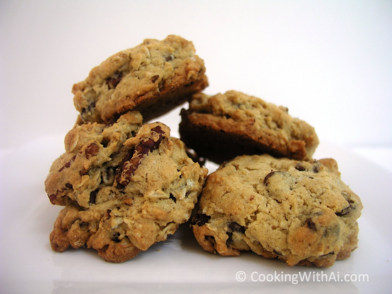 Cooking with Ai Oatmeal Chocolate Chip Pecan & Coconut Nutella Cookies