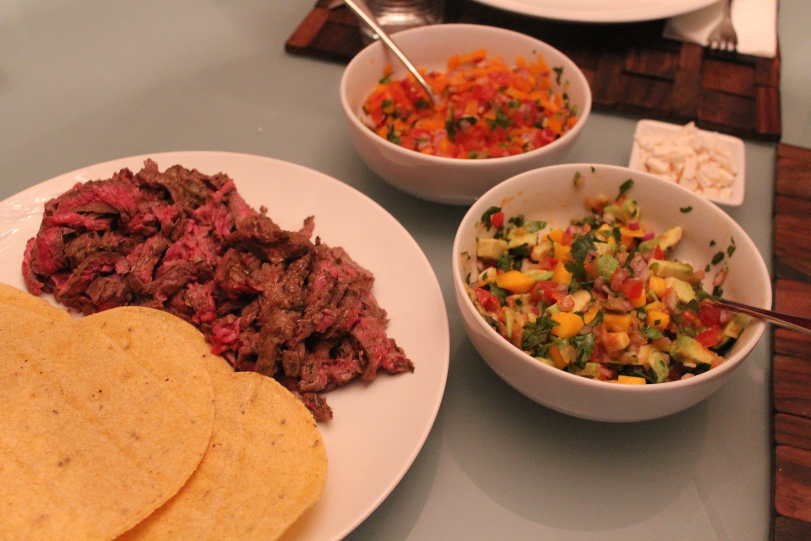 Delicious Dishings Skirt Steak Tacos With Mango Guacamole