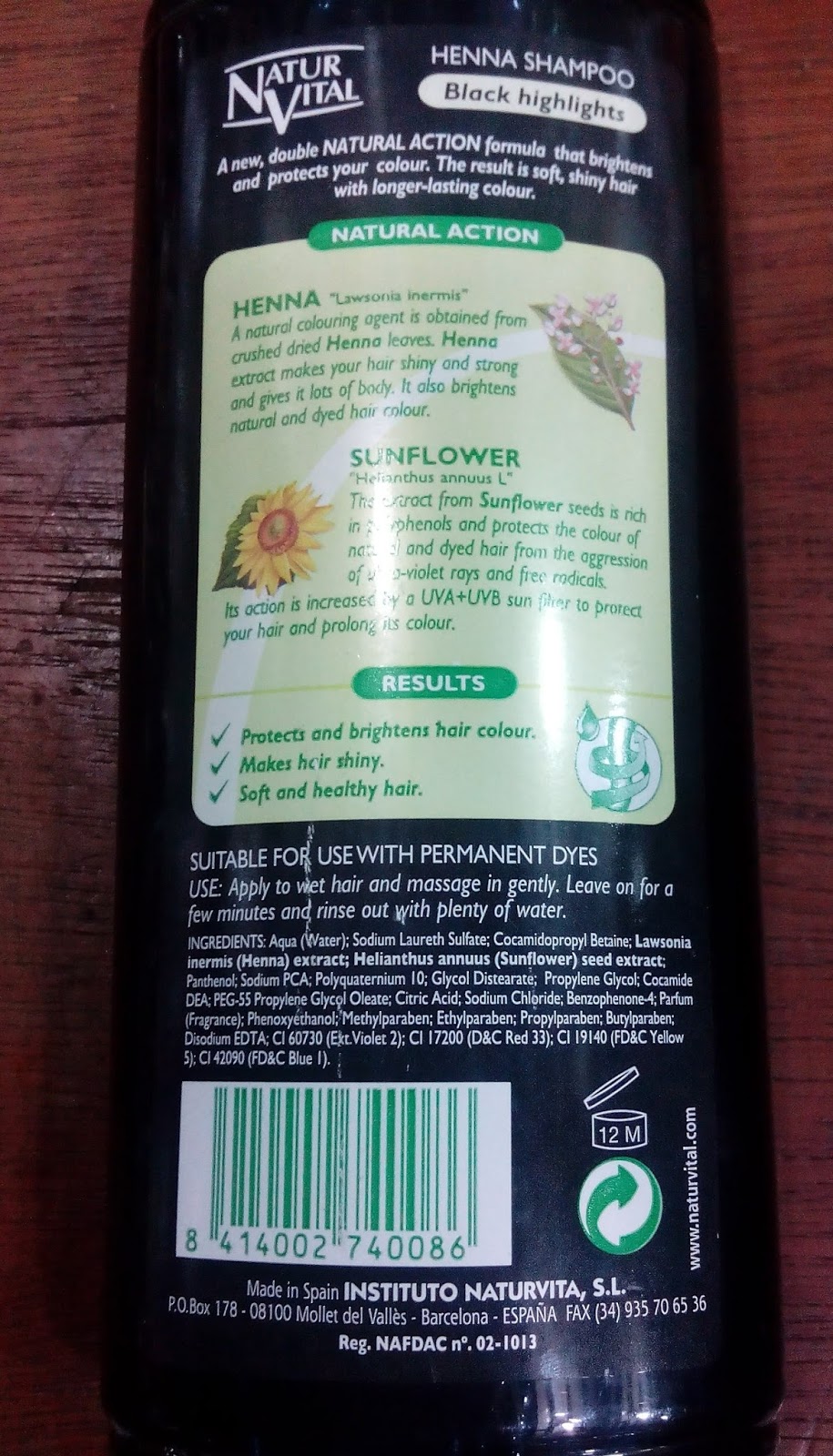 Whitney Naturals Blog Product Review Natur Vital Henna Shampoo