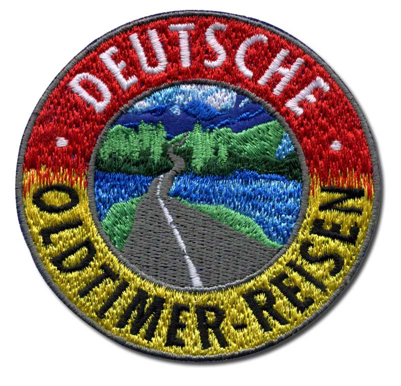 Die Stickerei Wundernadel: Aufnäher mit Deutschen Oldtimer-Reisen