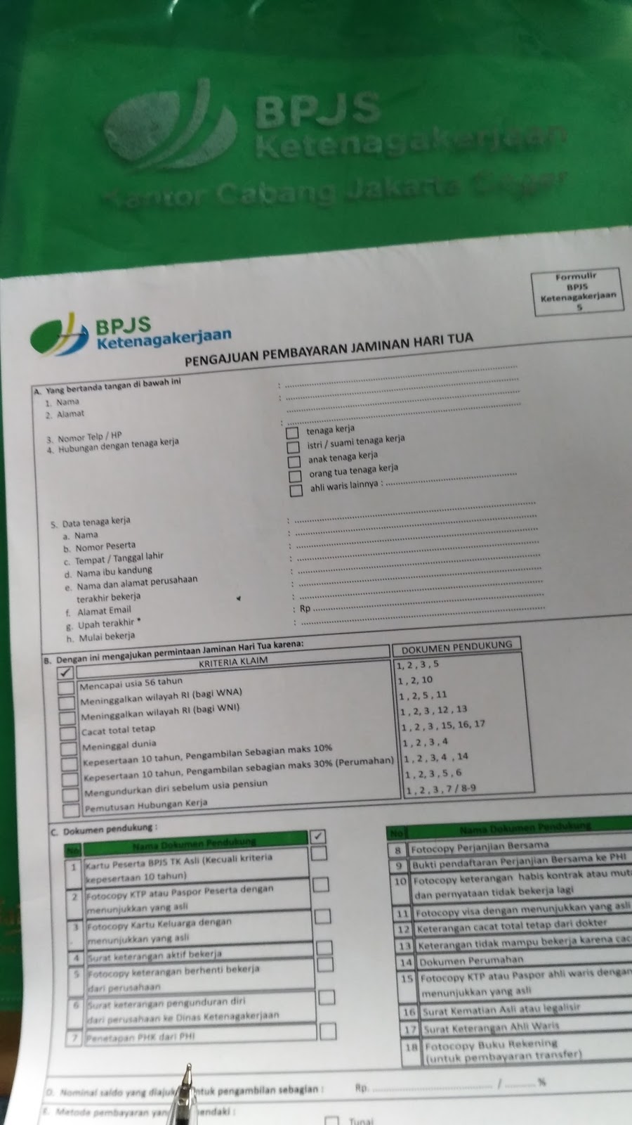 Formulir Pengajuan Jht Online - Guru Paud
