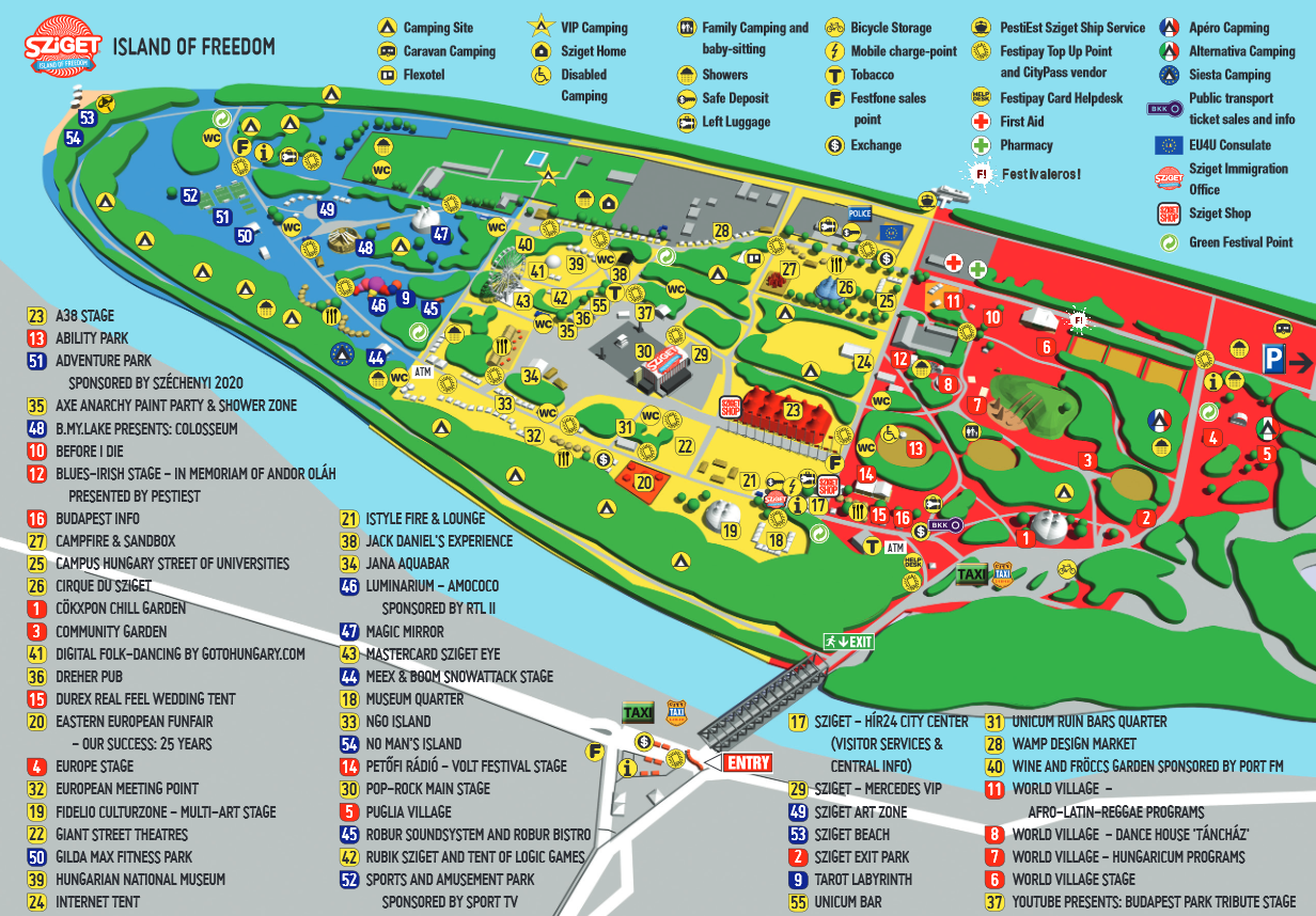 Sziget 2014 Map