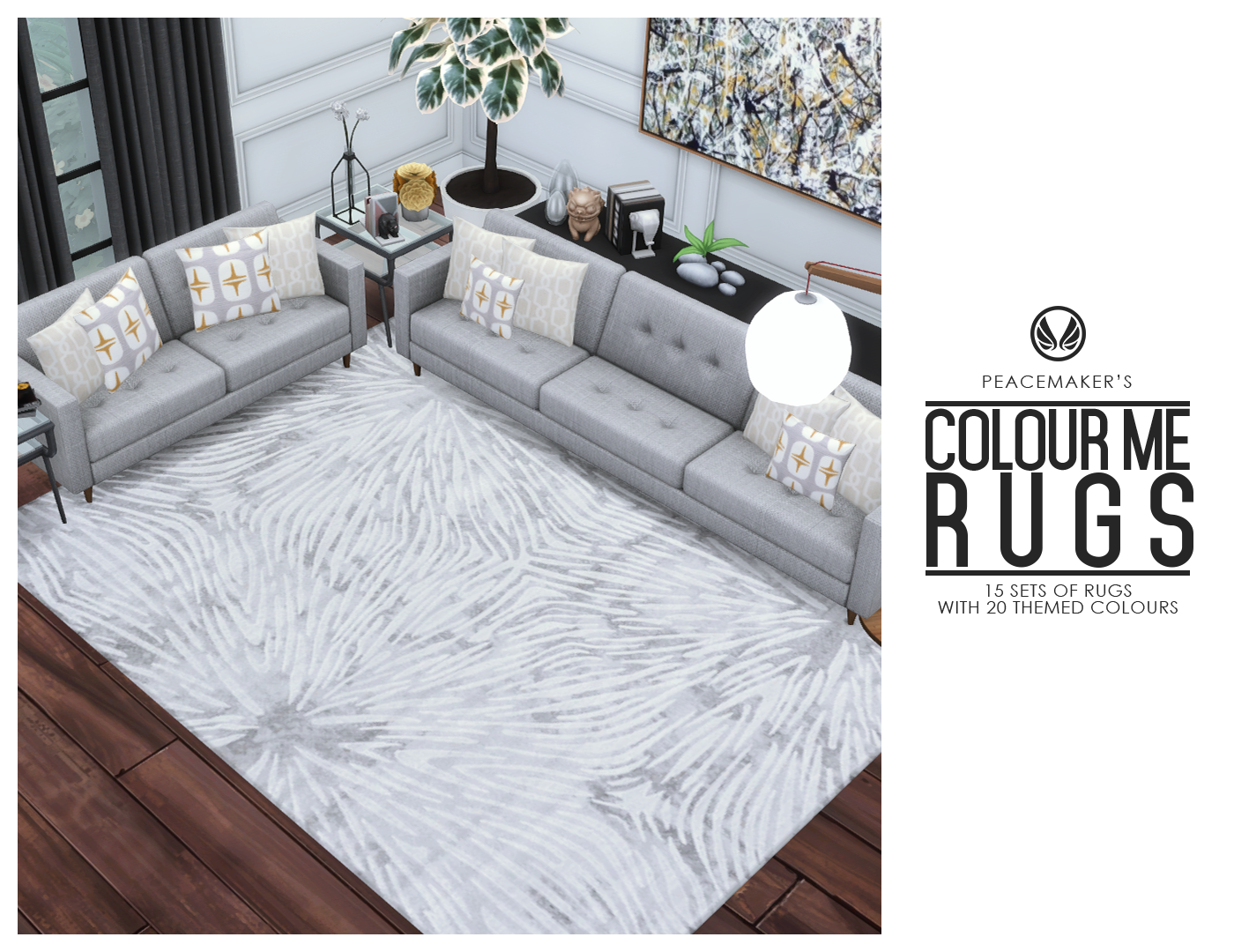 Simsational Designs Colour Me Rug Series 15 items with 20 styles
