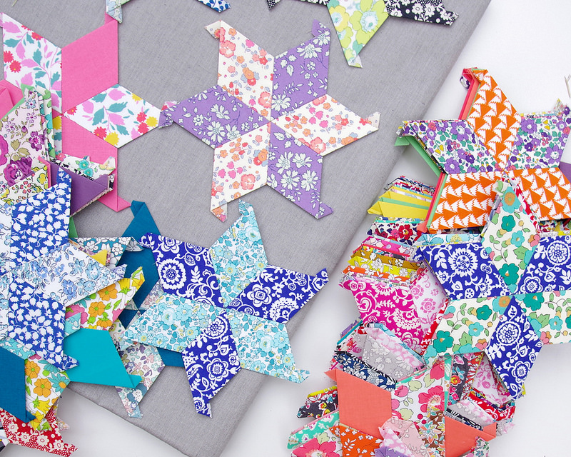 Liberty Stars Quilt - English Paper Piecing - Part 1 | © Red Pepper Quilts 2017