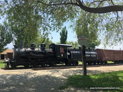 antique train at Laws Railroad Museum and Historic Site in Bishop, California