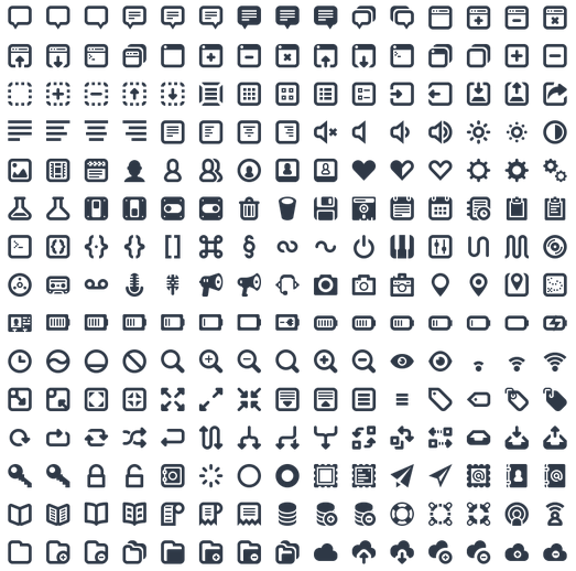Batch - 343 icons for web and user interface designers
