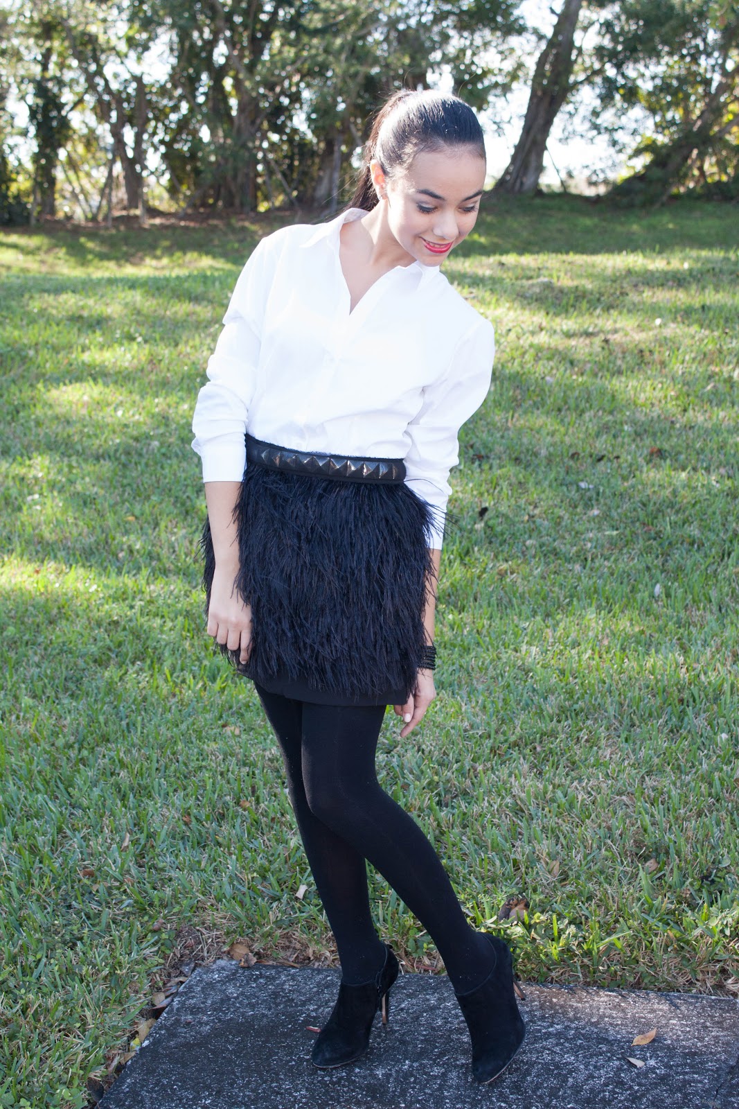 Stylishly In Love OstrichFeather Skirt From Day To Night
