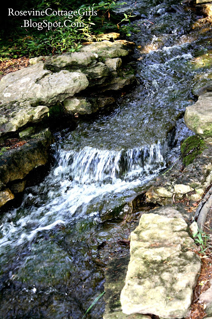 Stream heading to the waterfall at Cheekwood Botanical Garden