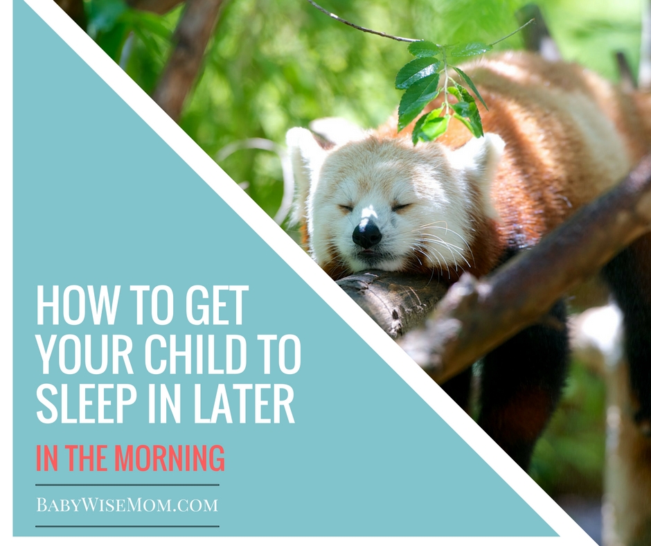 How to Get Your Child to Sleep In Later in the Morning Chronicles of