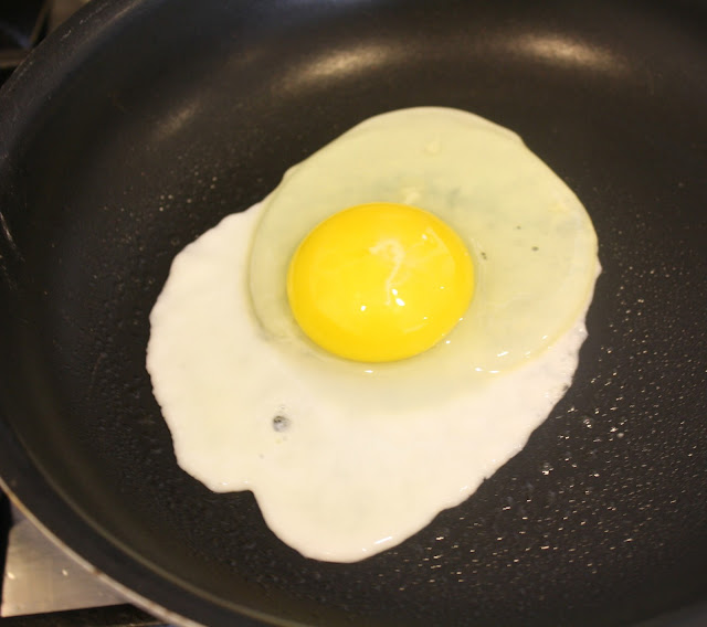 An egg on a plate