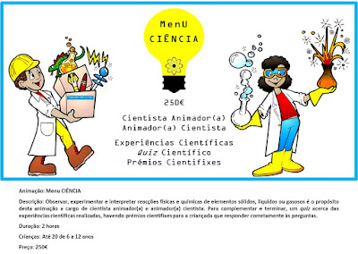 Animação Menu Ciência