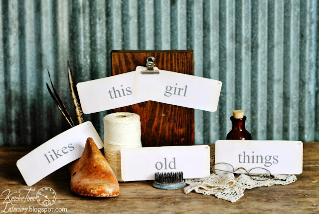 Antique Flashcard Printables from Knick of Time