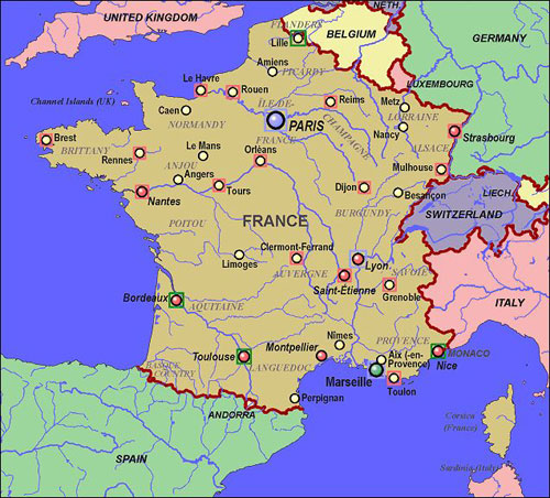 Kristen Stewartgall: map of france with cities