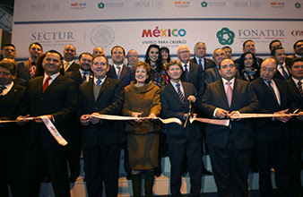 Acompaña el Gobernador Roberto Borge a Enrique de la Madrid, en la inauguración del Pabellón de México en la Fitur
