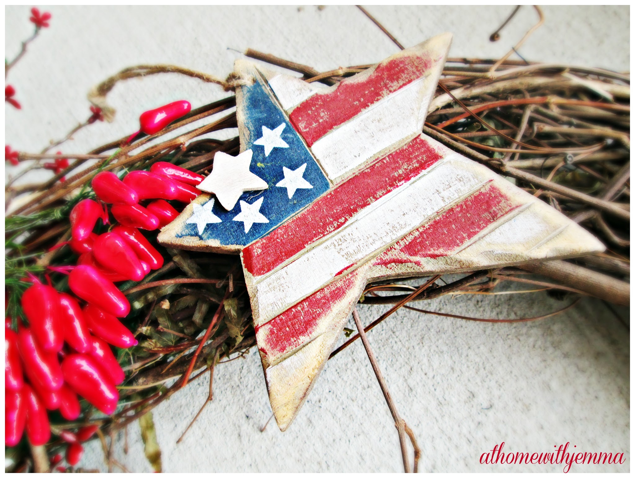 handmade-wreath-diy-patriotic-Americana-fourth-july-athomewithjemma