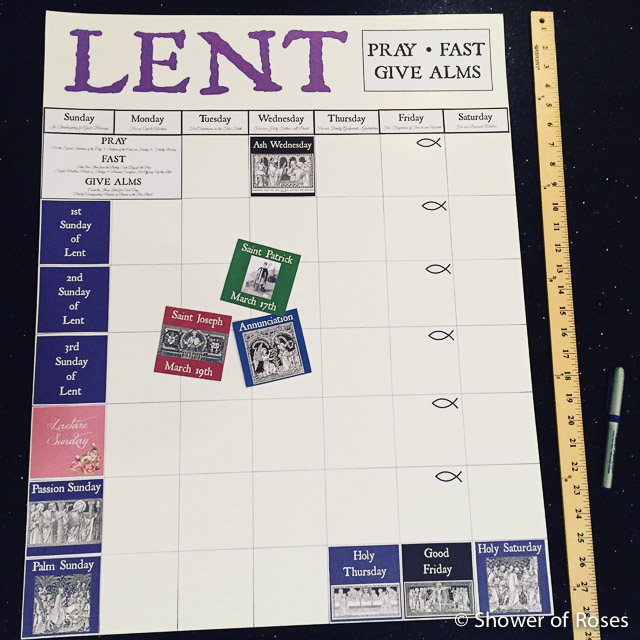 Shower of Roses Our Annual Lenten Calendar