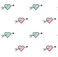 free pink and green heart pattern paper
