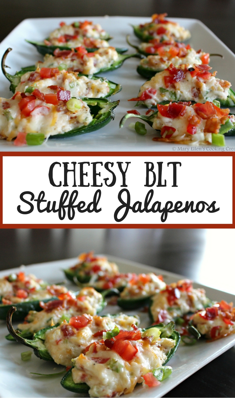 Mary Ellen's Cooking Creations Cheesy BLT Stuffed Jalapenos
