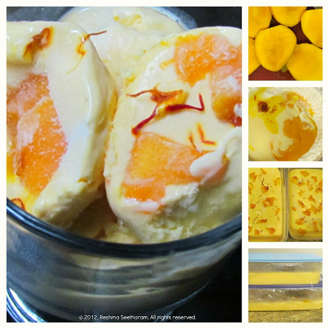 Royal Saffron Mango ice cream