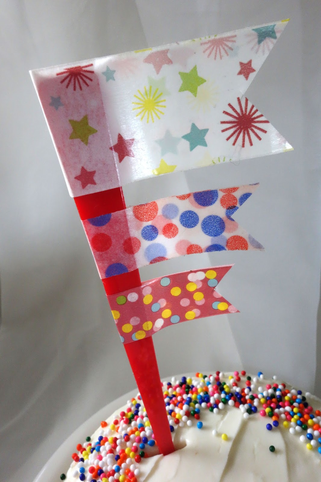 blah to TADA! Washi Tape Flags