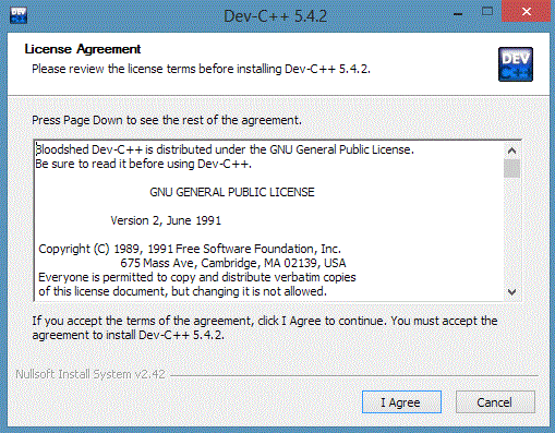 Best C Compiler - How to install Dev C/C++ : License Agreement