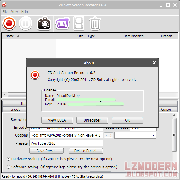 ZD Soft Video Recorder 1.0.3.0 serial key or number
