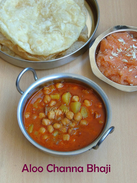 Aloo channa bhaji, potato chickpeas curry