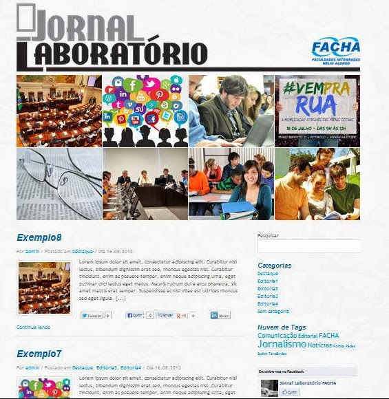 Blog do Jornal Laboratório FACHA