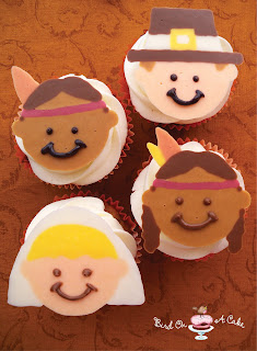 http://birdonacake.blogspot.com/2012/11/thanksgiving-pilgrim-indian-cupcake.html