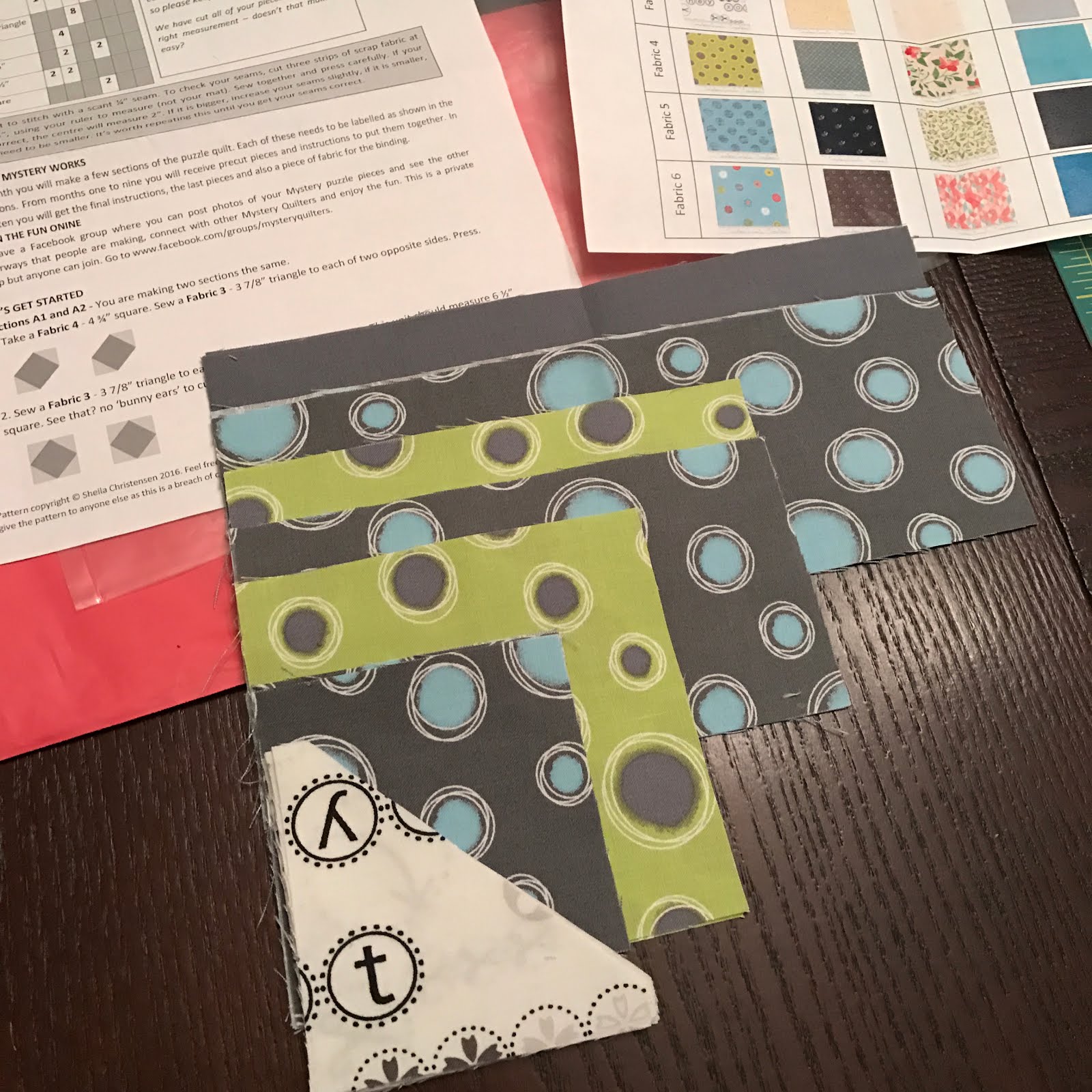 Cotton Cuts Mystery Puzzle Quilt Block of the Month