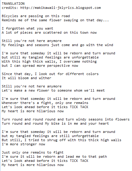 F T Island Cycle Lyrics Translation