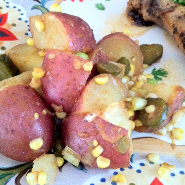 Mudpipes and Glitter Crock Pot Balsamic Chicken & Potato Salad