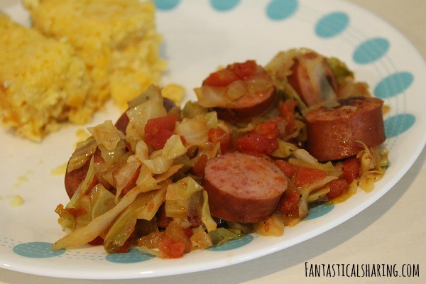 Southern Fried Cabbage and Sausage #maindish #recipe #cabbage #sausage