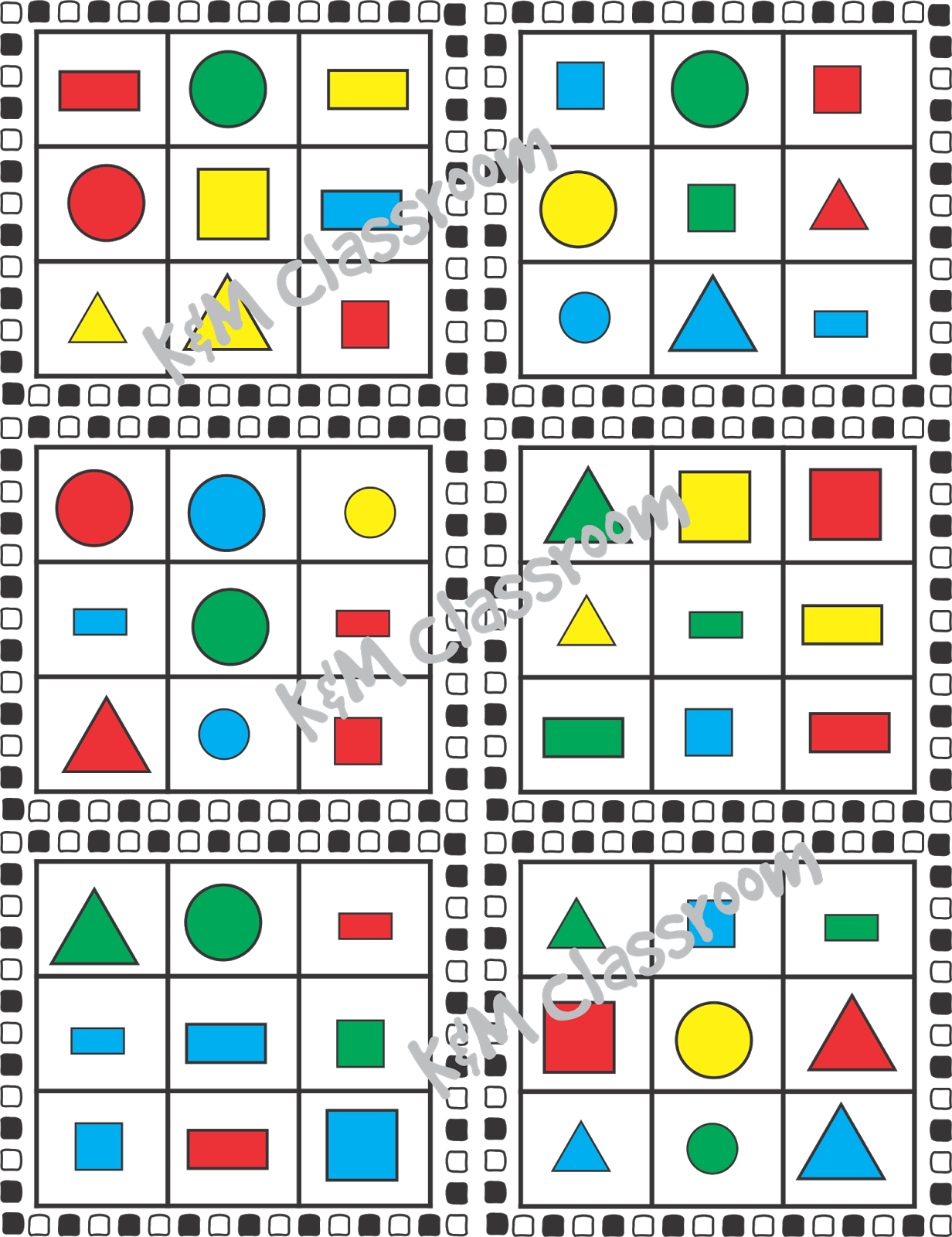 KM Classroom: Bingo Shapes