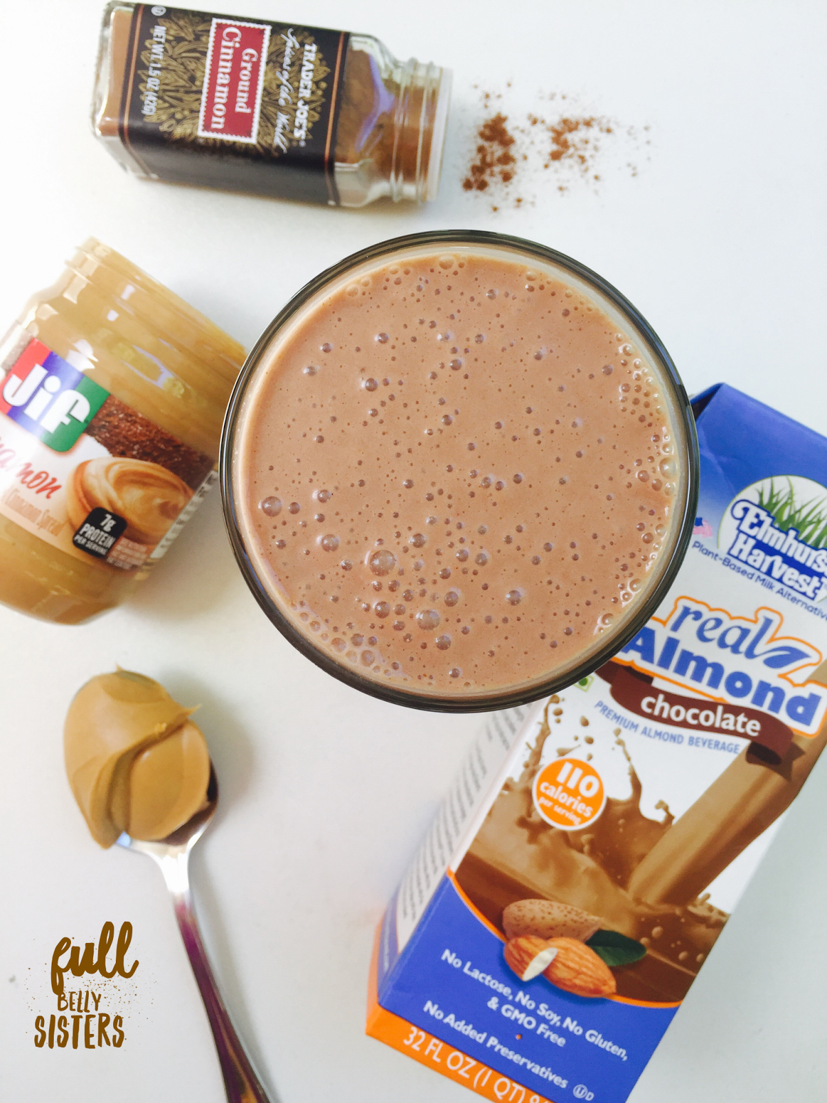 Chocolate Peanut Butter Cinnamon Smoothie
