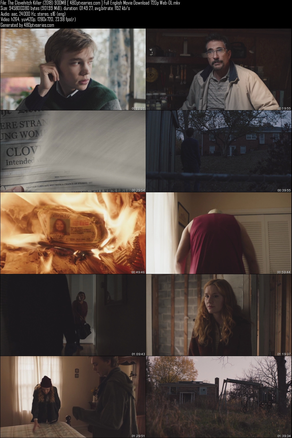 Download The Clovehitch Killer (2018) 900Mb Full English Movie Download 720p Web-DL Free Watch Online Full Movie Download Worldfree4u 9xmovies
