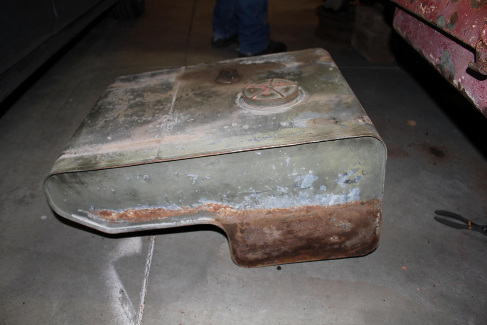 1943 Willys MB Jeep Restoration Project Fuel Tank Removed!!!