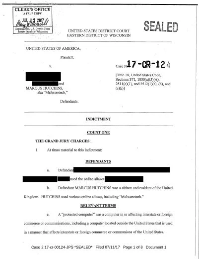 Image Attribute: Vice published his indictment online and made it available on DocumentCloud