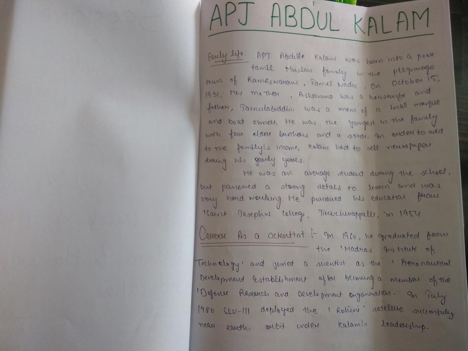 Biography of APJ Abdul Kalam - In Hindi - InspiringBeings