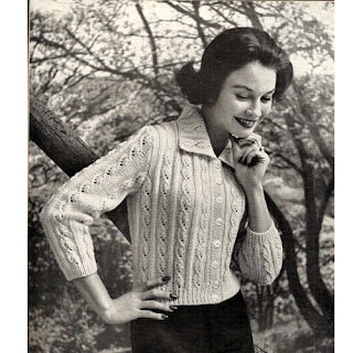 Vintage Waist Length Cardigan Knitting Pattern No 732-11