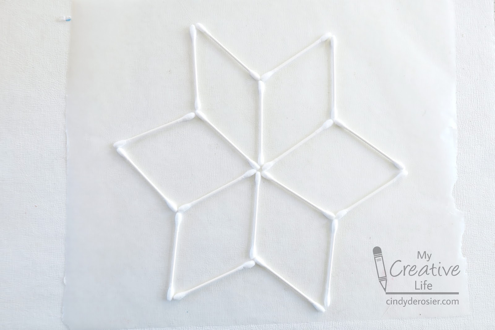 Cindy deRosier My Creative Life QTip Snowflake