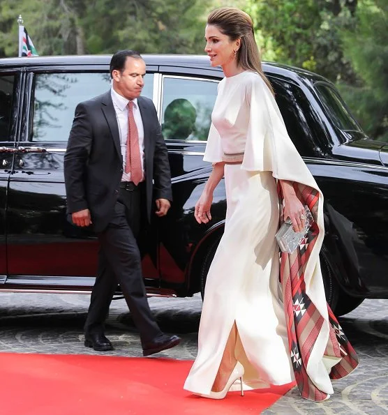 Queen Rania and her daughter Princess Salma attended the national celebrations held at Raghadan Palace