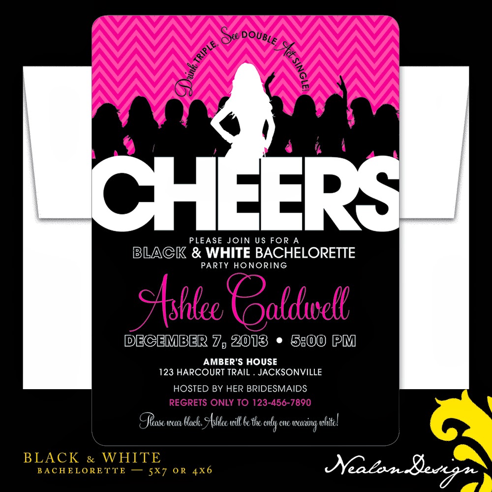 Nealon Design BLACK & WHITE Bachelorette Party